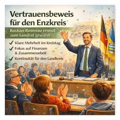 Bastian Rosenau erneut Landrat des Enzkreises gewählt